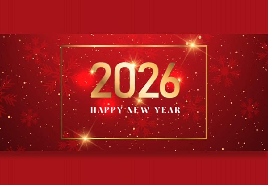 Vector Gold And Red Happy New Year Facebook Cover Social Media Post Free Download