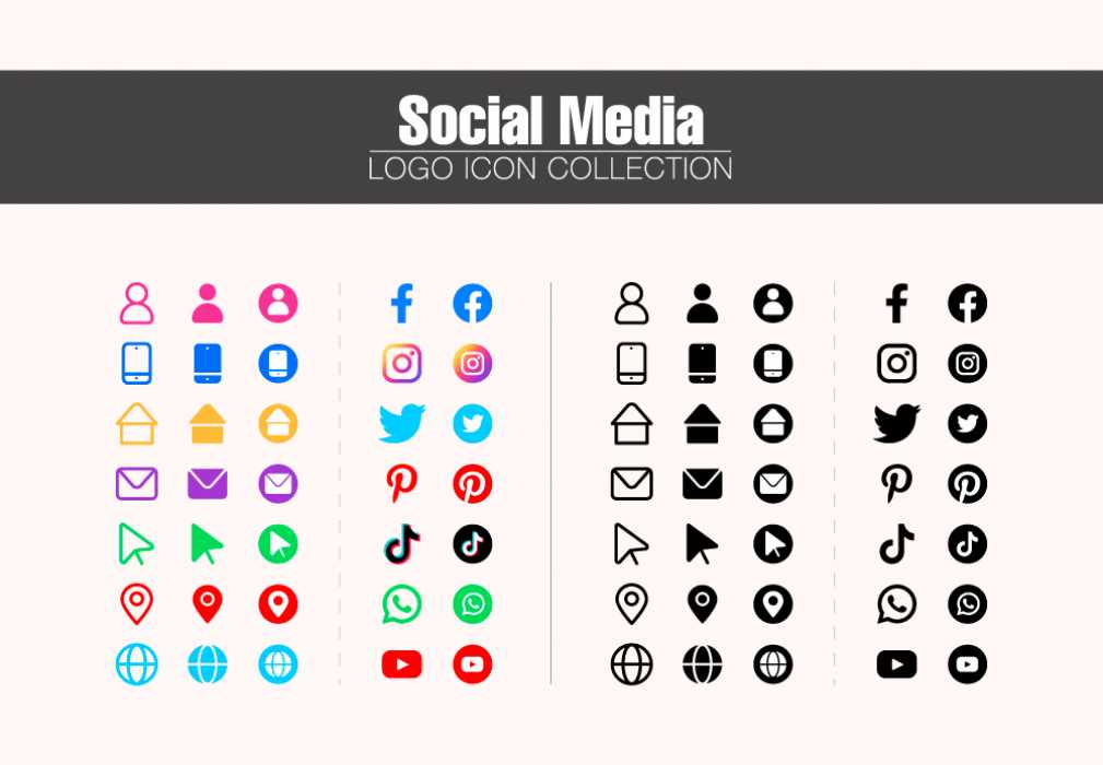 social media logos icons Collection