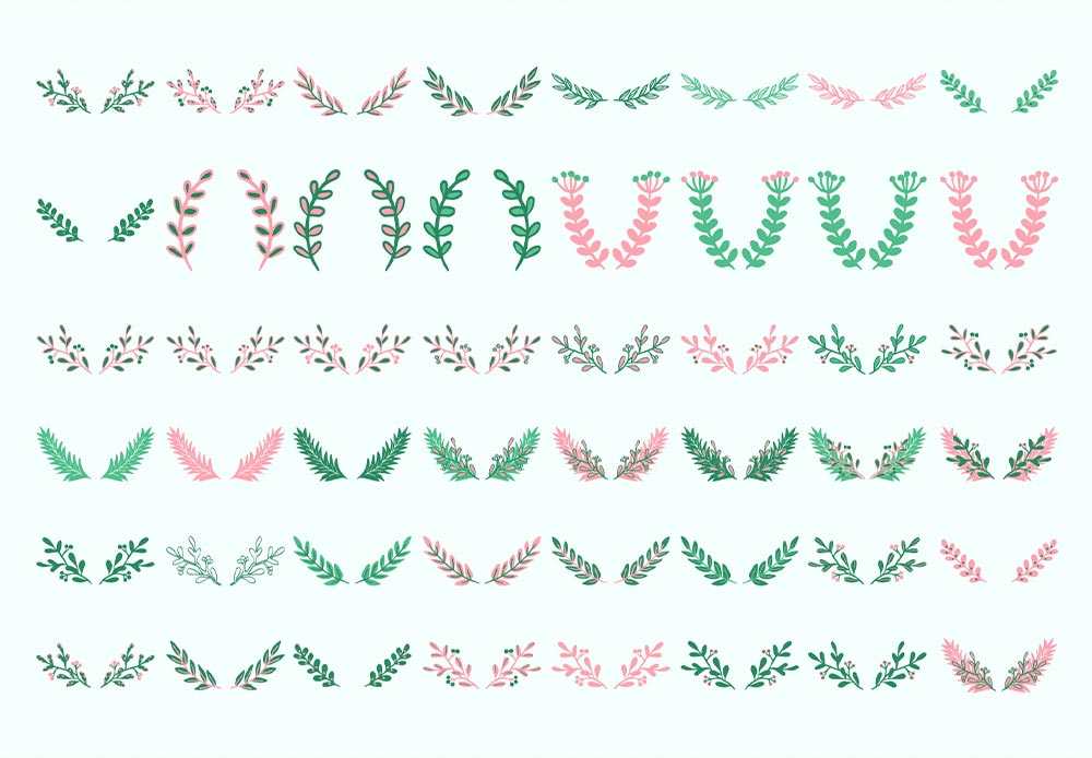 Plant Decoration Vector Element