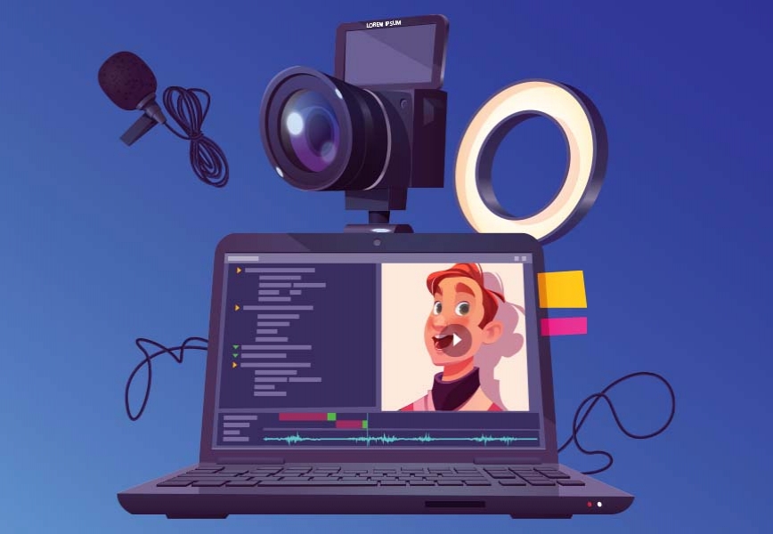 Laptop Video Editing Vector Can Simplify Your Editing Process