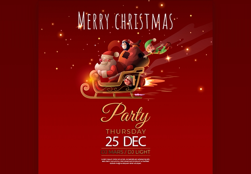 PSD Marry Christmas Kids Party 2026 Free Download