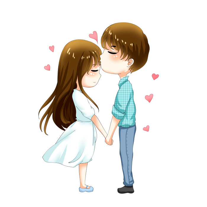 Chinese Valentines Day Love Couple Illustration png