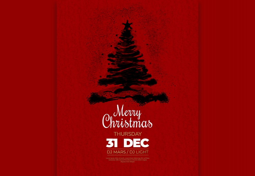 PSD Christmas post card Free Download