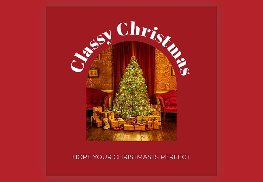 Free Classy Christmas Social Media Post | Hope your Christmas is perfect