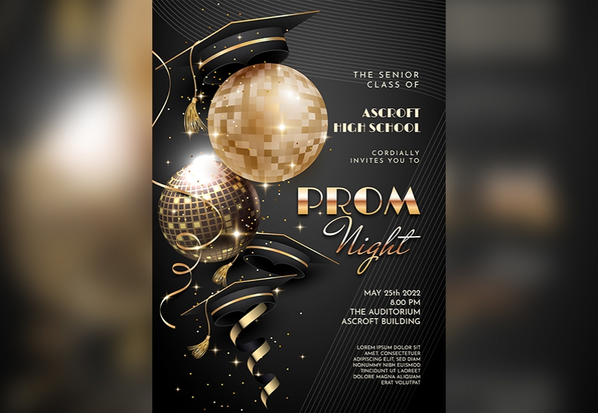 Vector Prom Poster Social Media Post template