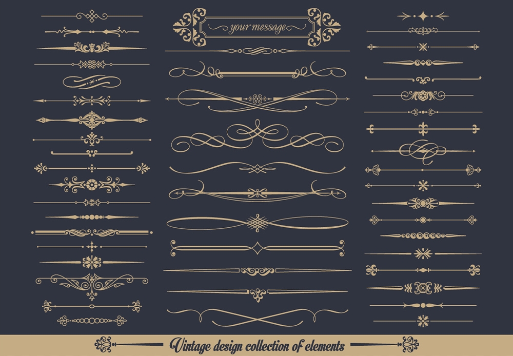 50 Vector Divider Page Decoration Design Elements