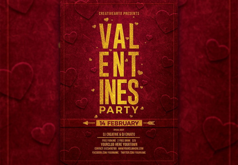 Valentine Romantic Party Social Media Post