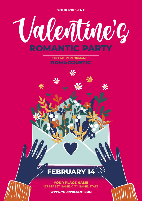 Free Download Valentine Romantic Party Social Media Post Design Full Vectors Shared by Pixahunt 