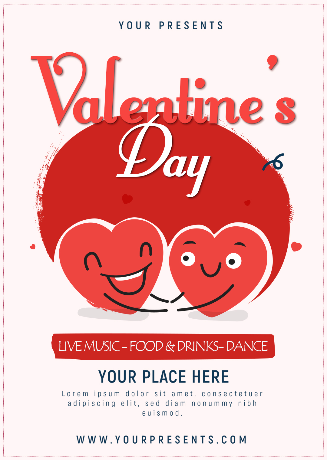 Free Download Valentines Day Party Flyer Full PSD Shared by Pixahunt 