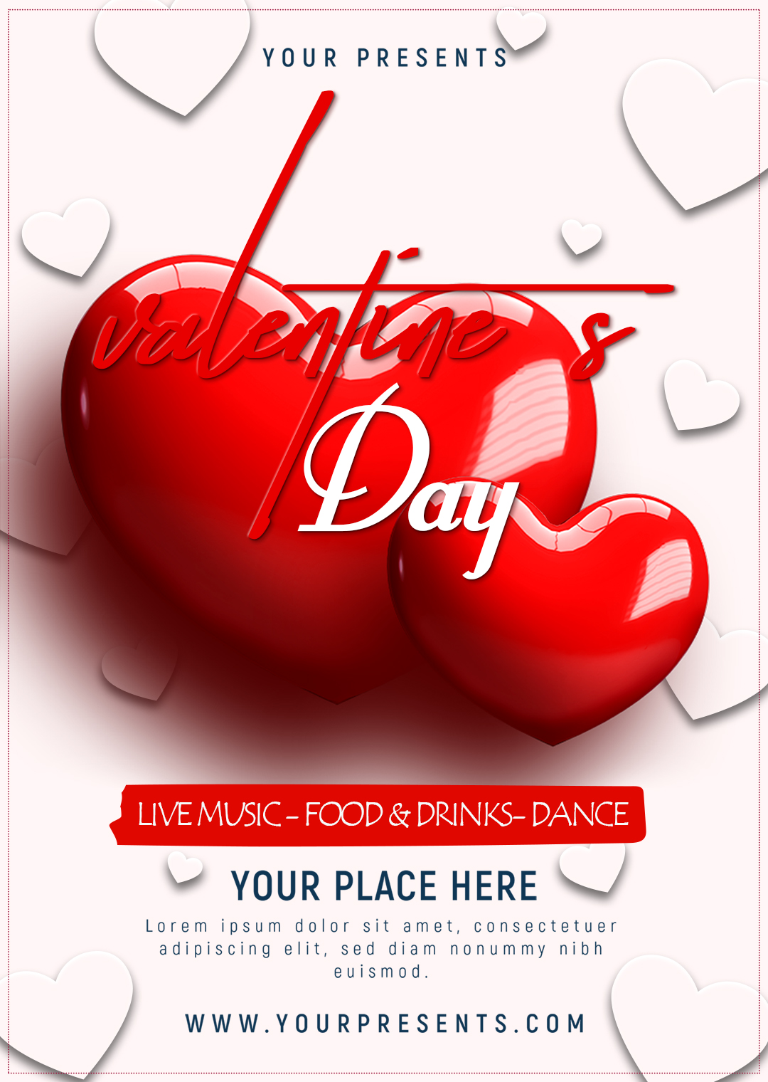 Free Download Valentines Day Party Flyer Design Full PSD Shared by Pixahunt 