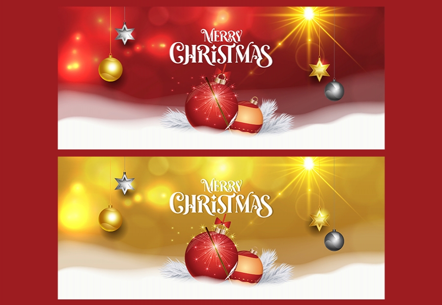 Free Download Vector Merry Christmas Red And Yellow Facebook Cover Social Media Post Design Free Download Full Vectors Shared by Pixahunt 