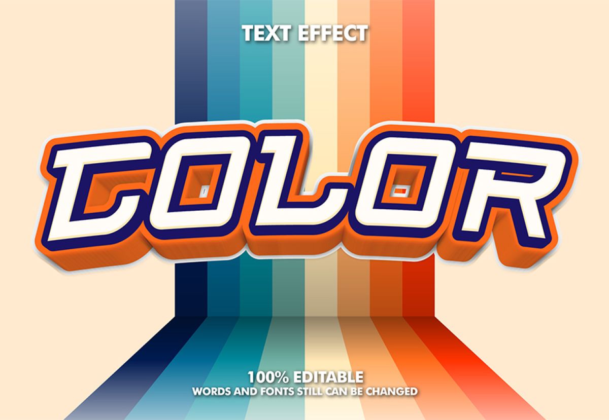 Editable Color Vector Typography effect