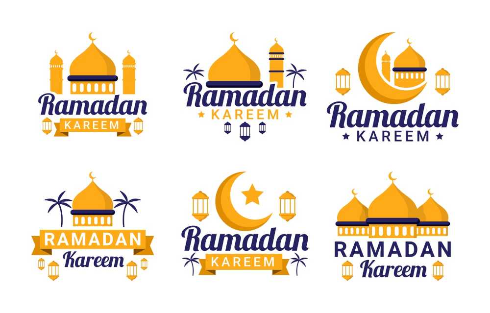 Ramadan event logo | Flat Ramadan Kareem Badge Collection