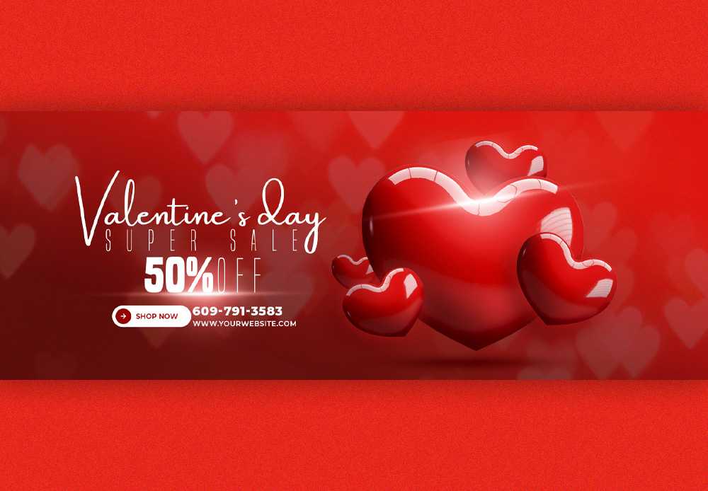 Free Download Valentine’s Day Facebook Cover post Full PSD Shared by Pixahunt 