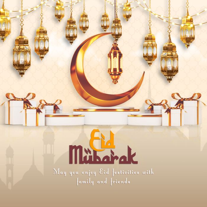 Eid Mubarak Facebook Eid greeting Post Design