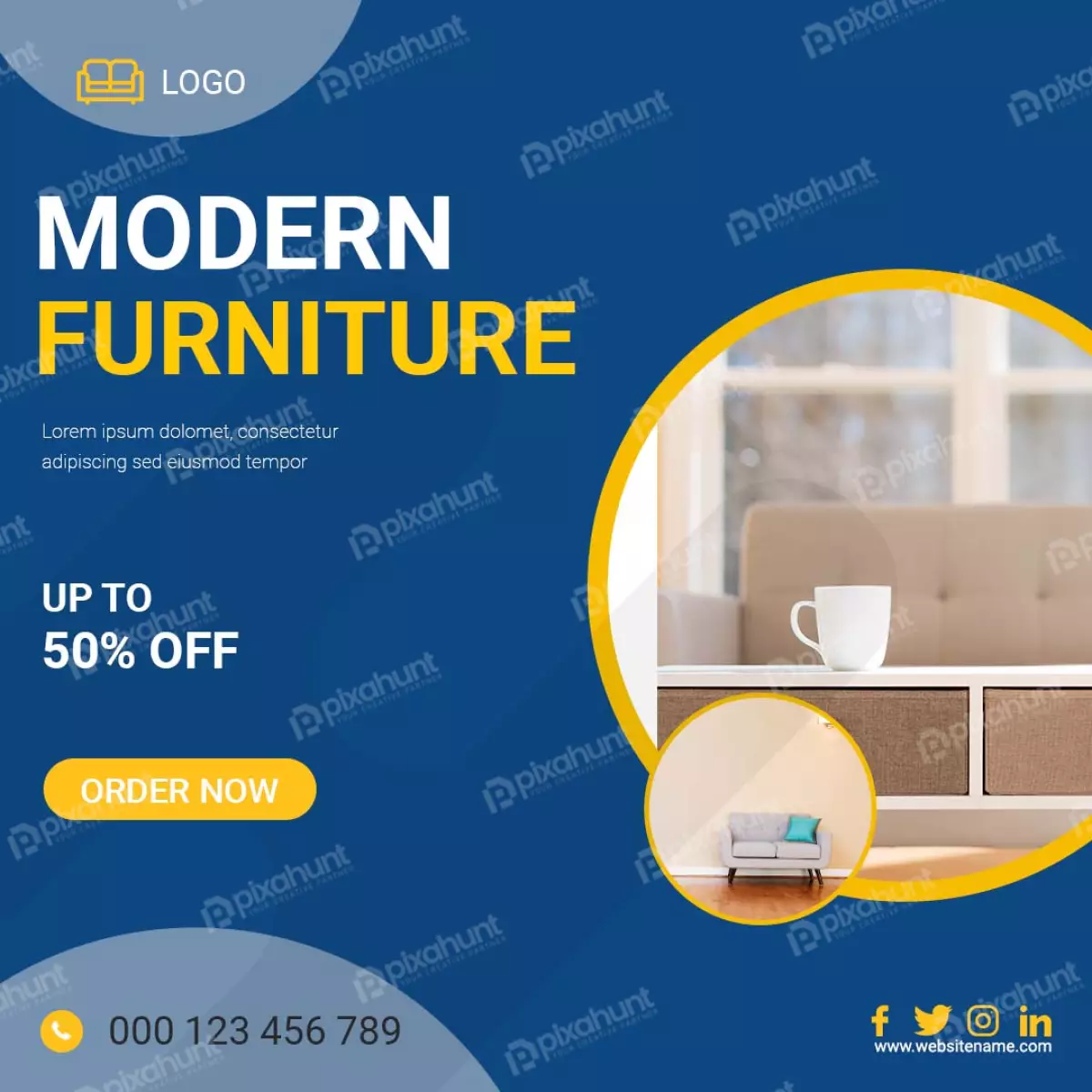 Furniture for sale social media post design