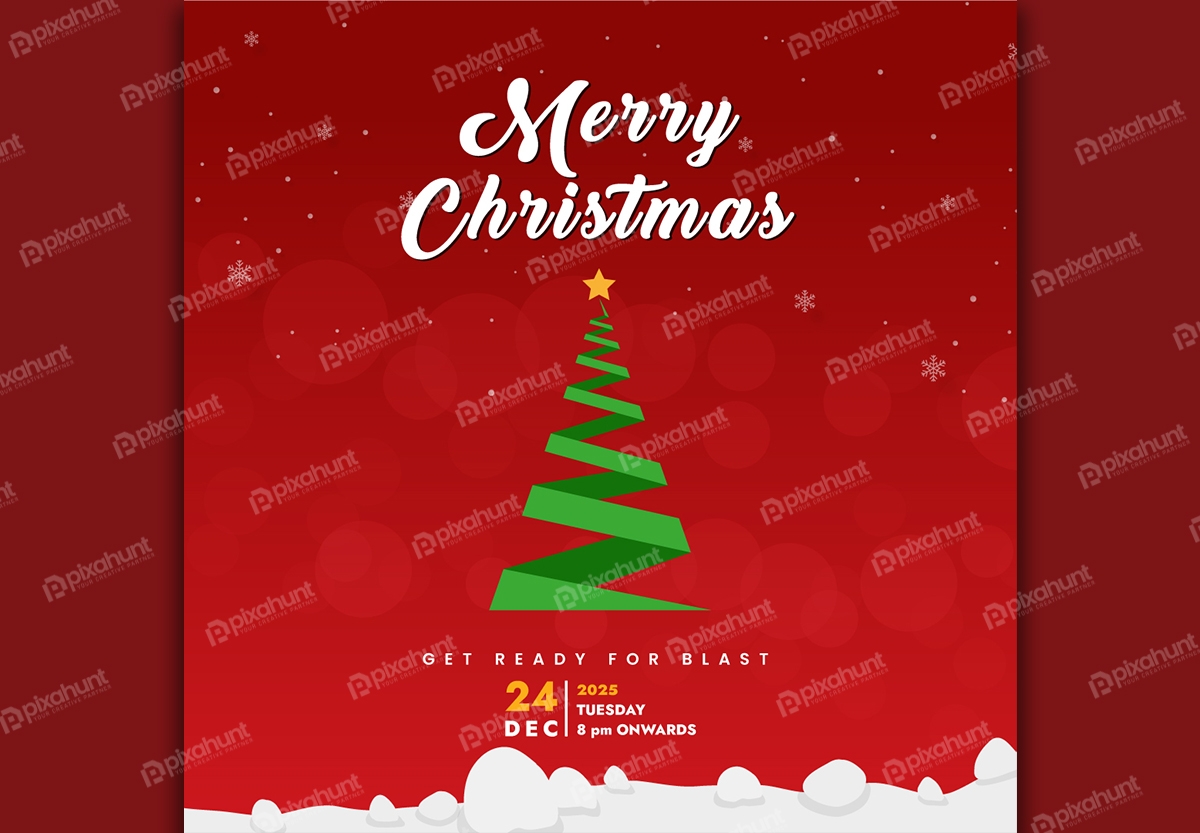Free Download Merry Christmas Minimalist Social Media Post Full Vectors Shared by Pixahunt 