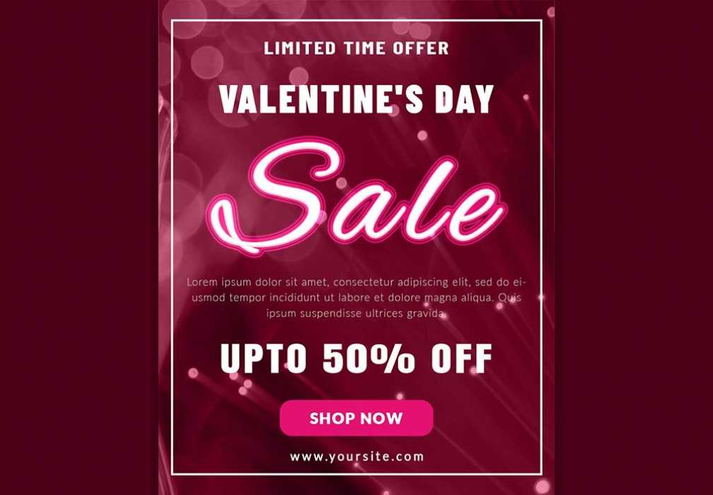 Free Download Valentines Day Social Media Sale Post Full PSD Shared by Pixahunt 