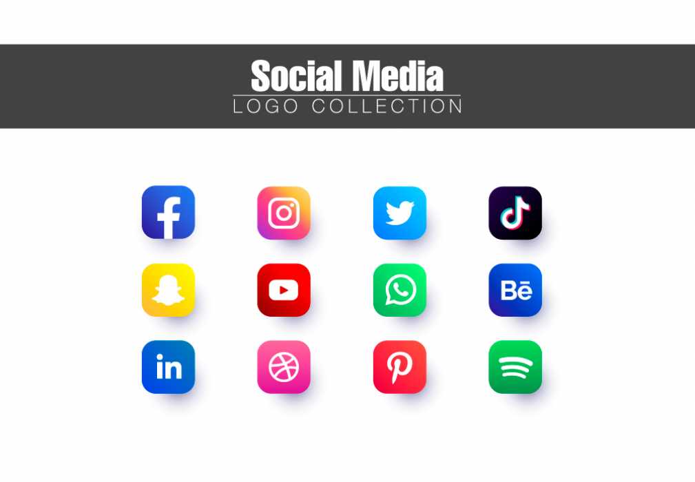 Free Download social media color logo collection Full Vectors Shared by Pixahunt 