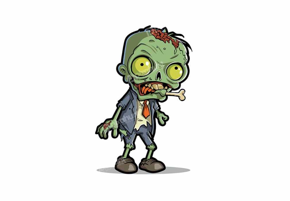 Free Download Undead fun Cartoon lively Zombie Character Illustration Full Vectors Shared by Pixahunt 