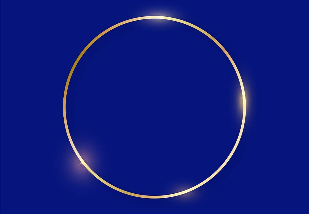 Free Download Golden round frame with light effects Full Vectors Shared by Pixahunt 