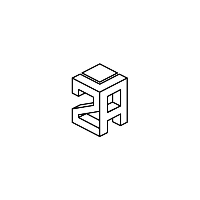 Letter 2A box logo design template