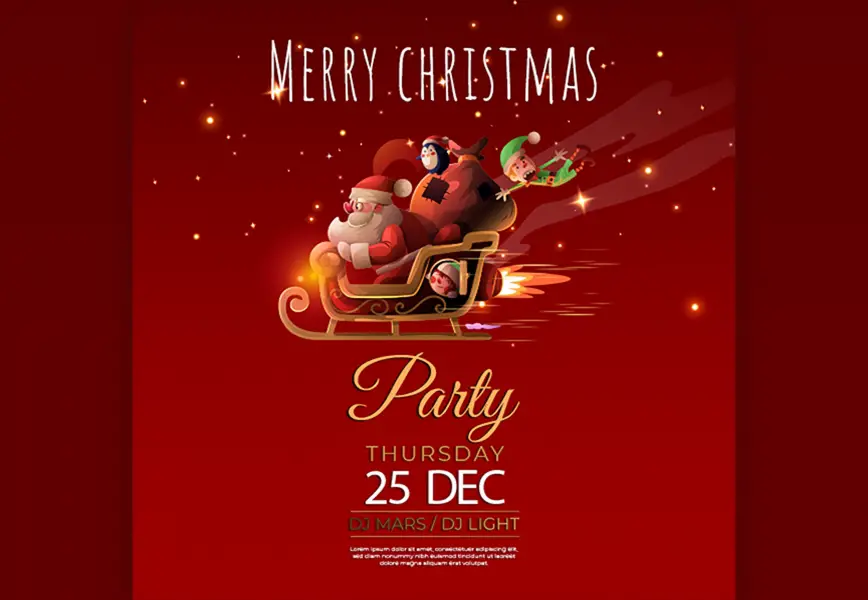 PSD Marry Christmas Kids Party 2026 Free Download