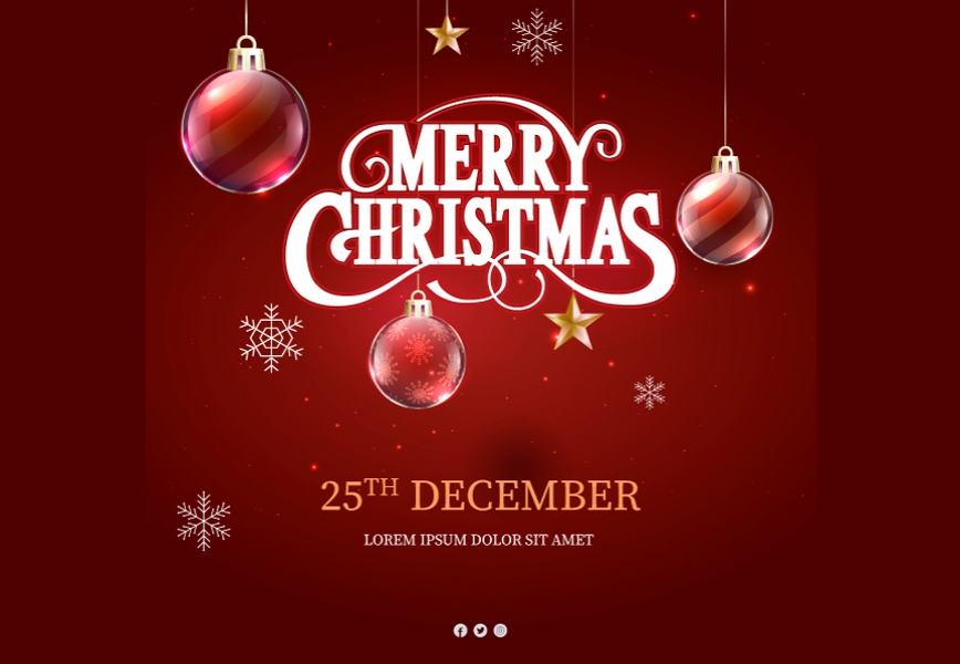 Free Download Merry Christmas Social Media Post 25 December 2026 Full Vectors Shared by Pixahunt 