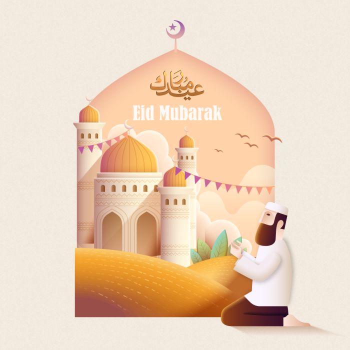Eid Mubarak greeting Social Media post