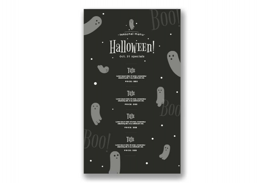 Free Download Free Download Spook Up Your Halloween Party with Halloween Menu with Ghosts Vector File |  halloween menu with ghosts Full Vectors Shared by Pixahunt 