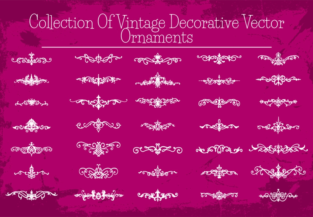 Free Download Decorative Vector Ornamental Elements Collection Full Vectors Shared by Pixahunt 