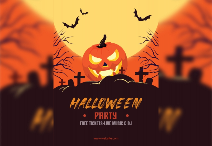 Free Download Free Downloads of Happy Halloween Party Poster Vector Graphics for Your Creative Projects Full Vectors Shared by Pixahunt 