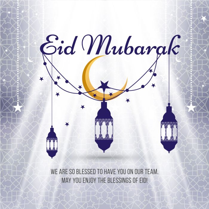 Greeting card for Eid Mubarak Post
