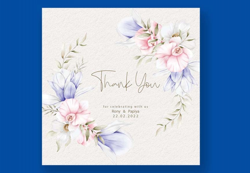 Free Download Free Download Beautiful wedding invitation card with elegant vintage floral Full PSD Shared by Pixahunt 