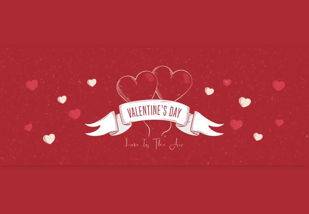 Free Download Vintage Valentine’s Day Facebook Cover Post Full Vectors Shared by Pixahunt 