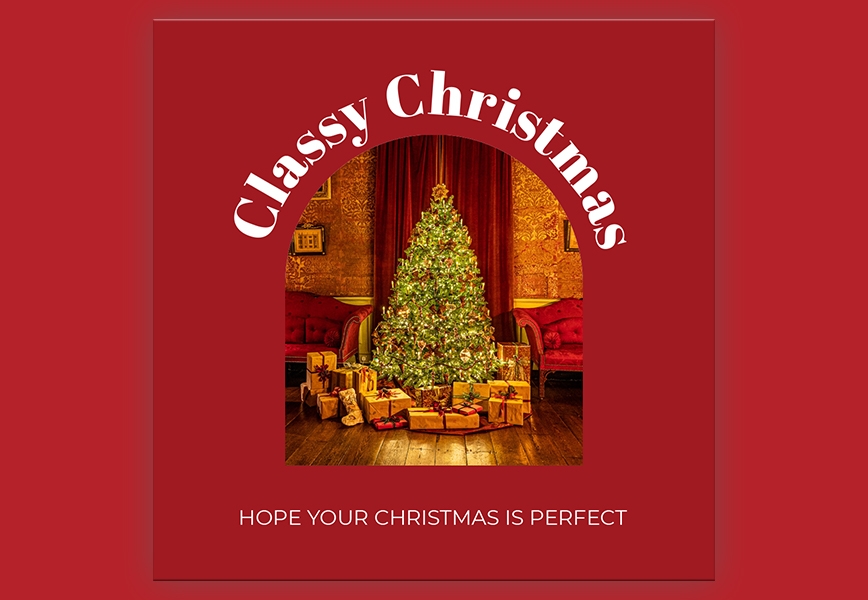 Free Download Free Classy Christmas Social Media Post | Hope your Christmas is perfect Full PSD Shared by Pixahunt 