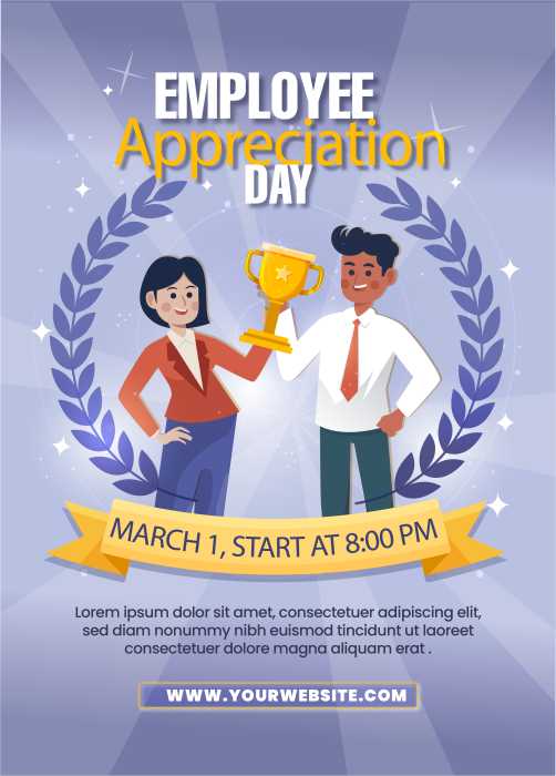 Employee appreciation day vertical poster Design