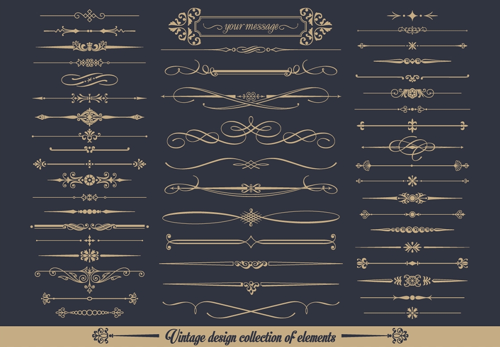 Free Download 50 Vector Divider Page Decoration Design Elements Full Vectors Shared by Pixahunt 