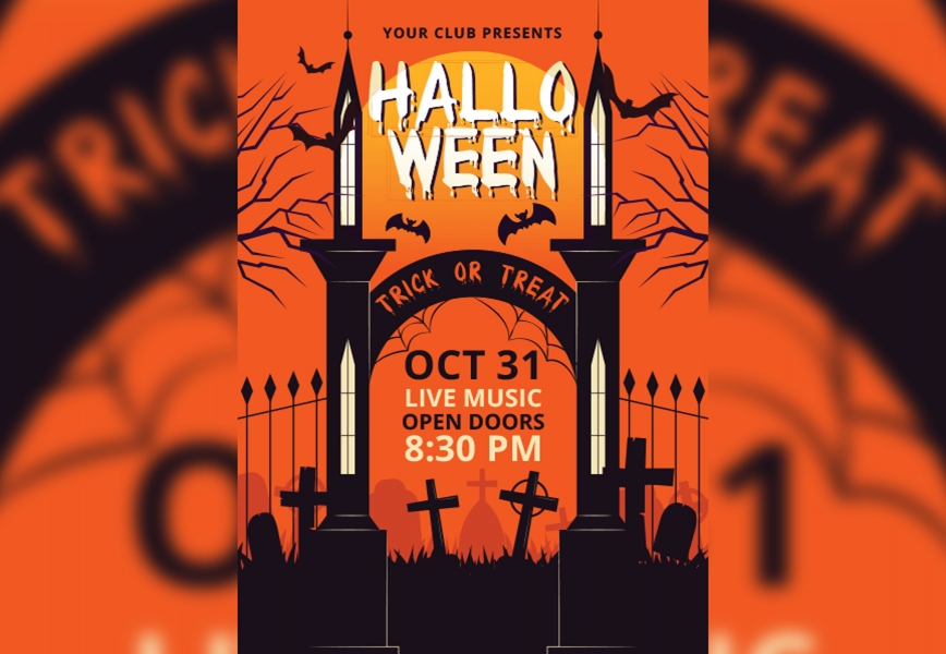 Free Download Free Downloads Happy Halloween Party Poster Vector Graphics for Your Creative Projects Full Vectors Shared by Pixahunt 