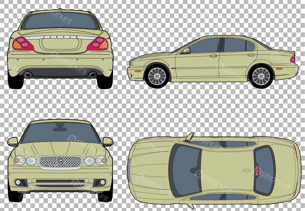 Free Download കാർ ബ്ലാക്ക് വക്റ്റർ | Jaguar X Type 2008 car blueprint Full Vectors Shared by Pixahunt 