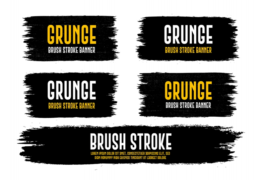 Free Download Vector Grunge Brush Strokes Collection Free Download Full Vectors Shared by Pixahunt 