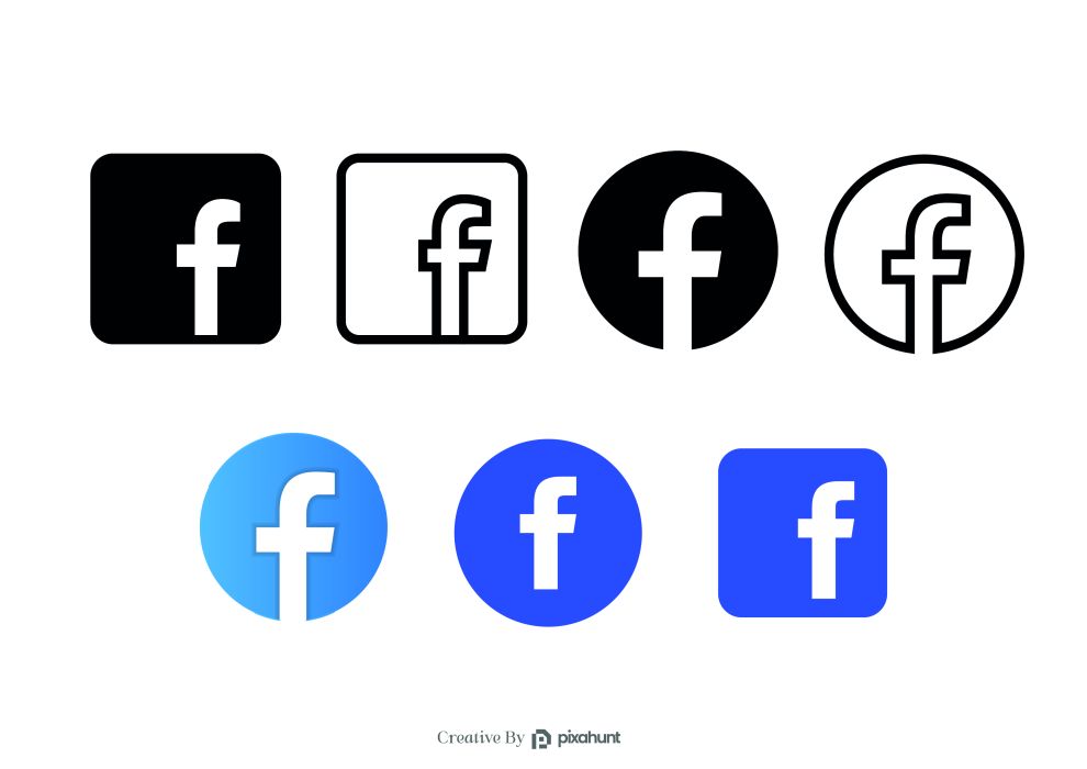 7 Facebook Icon Set | Facebook Icon Set vector logo (Ai, EPS and PNG format)