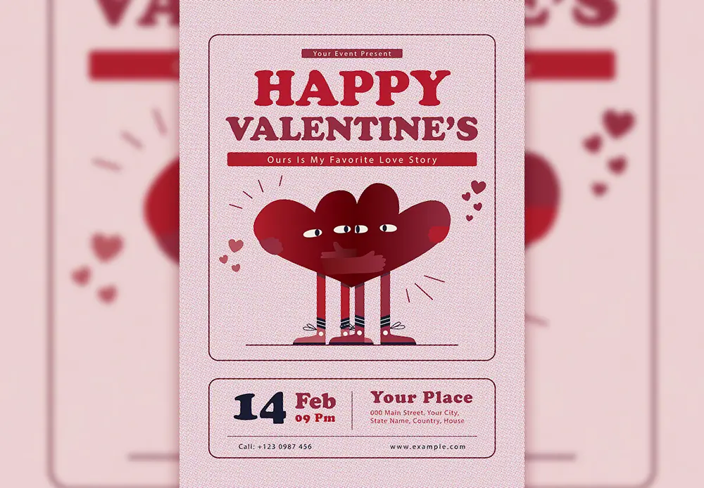 Valentines Day Celebration Party Post design | 情人節