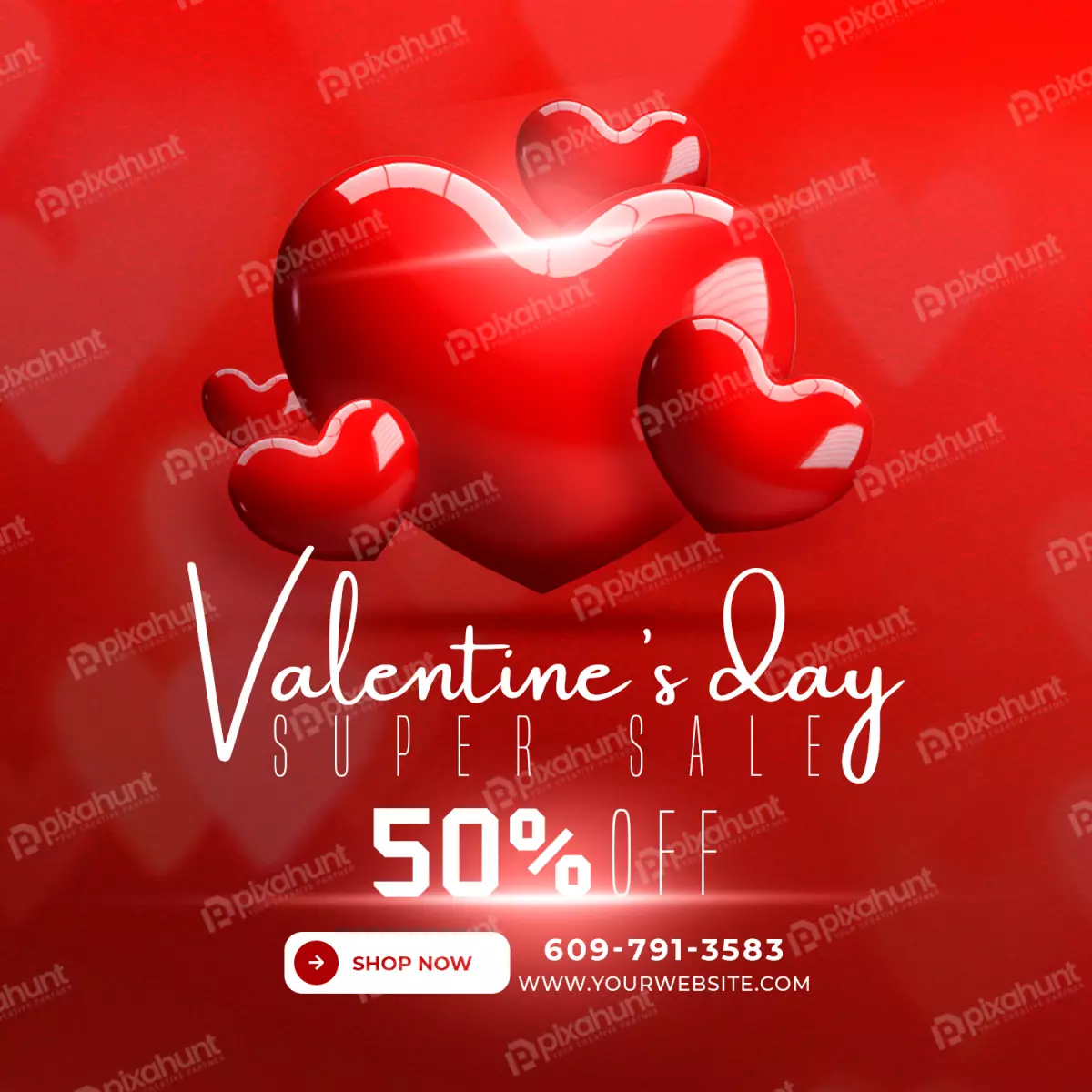 happy valentine’s day discount sale social media post
