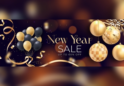Vector Happy New Year Sale Facebook Cover Template Free Download