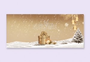 PSD Merry Christmas Social Media Cover Post Design Free Download