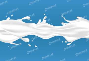 Isolated splashing in milk pool| milk splash with realistic shape milk splash