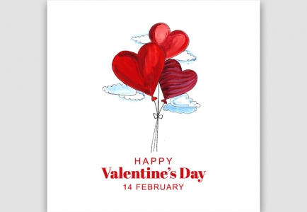 Valentines Day Greeting Social Media Post Design