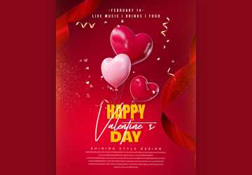 Happy Valentine Day DJ Club Social Media Post