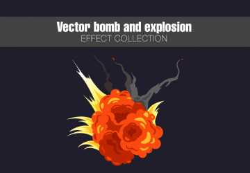 vector fire explosions debris